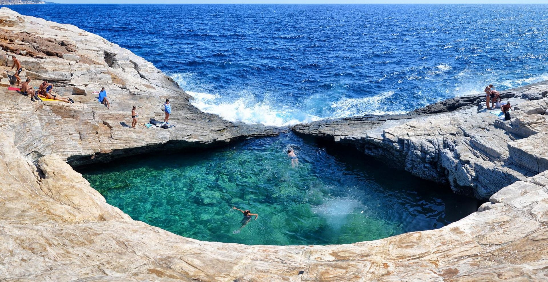 Giola Lagoon Greece natural pool